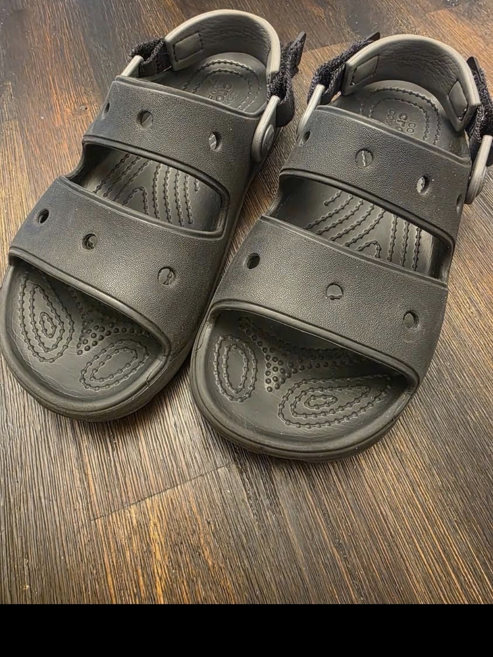 Crocs Men's Black Dual-Strap Comfort Sandals